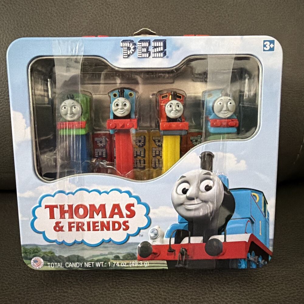 Thomas & Friends Pez 4 Dispenser In Tin Lunchbox Issue 2010 Brand New Sealed